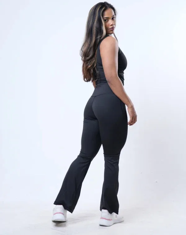 Svelte Retro-Modern Bellbottoms Pants FoldableDesign