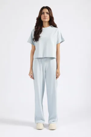 High-Waisted Pants Reflective accents TEXTURED BOX FIT TEE