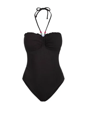 Talia One Piece In Black Texture Sun Protection Clothing