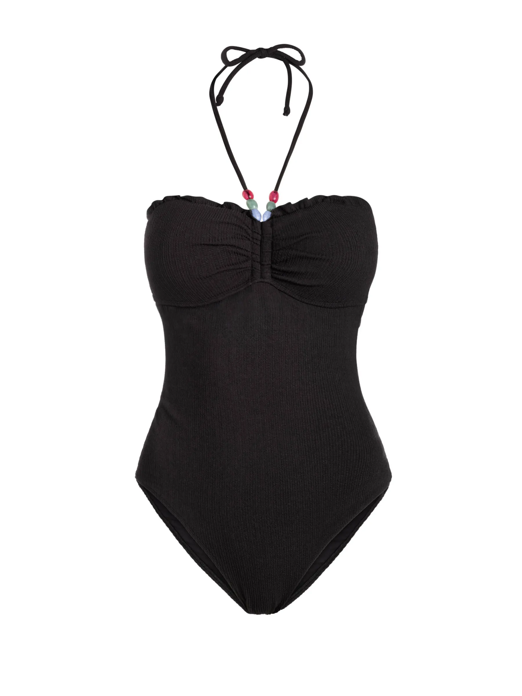 Roll Resistant Bands Talia One Piece In Black Texture