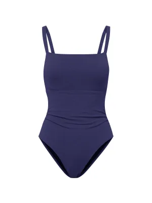 Jori One Piece In Navy Texture Breathable Perforations