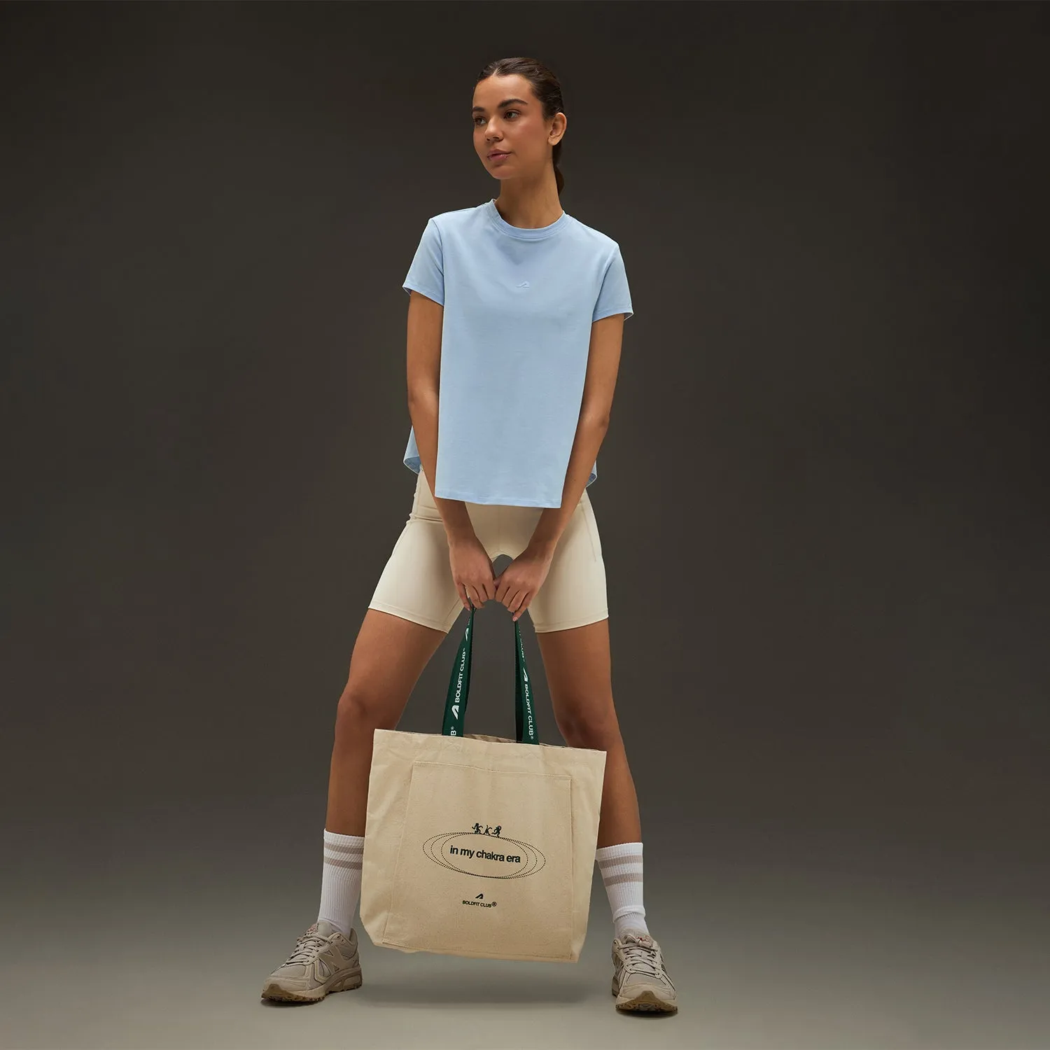 Women Essential Flared Cotton T-Shirt Light Blue Cozy Fashion Easy Outfit