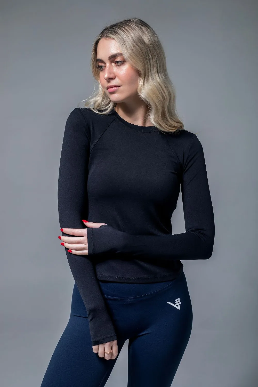 Black Long Sleeve Tee MinimalistDesign