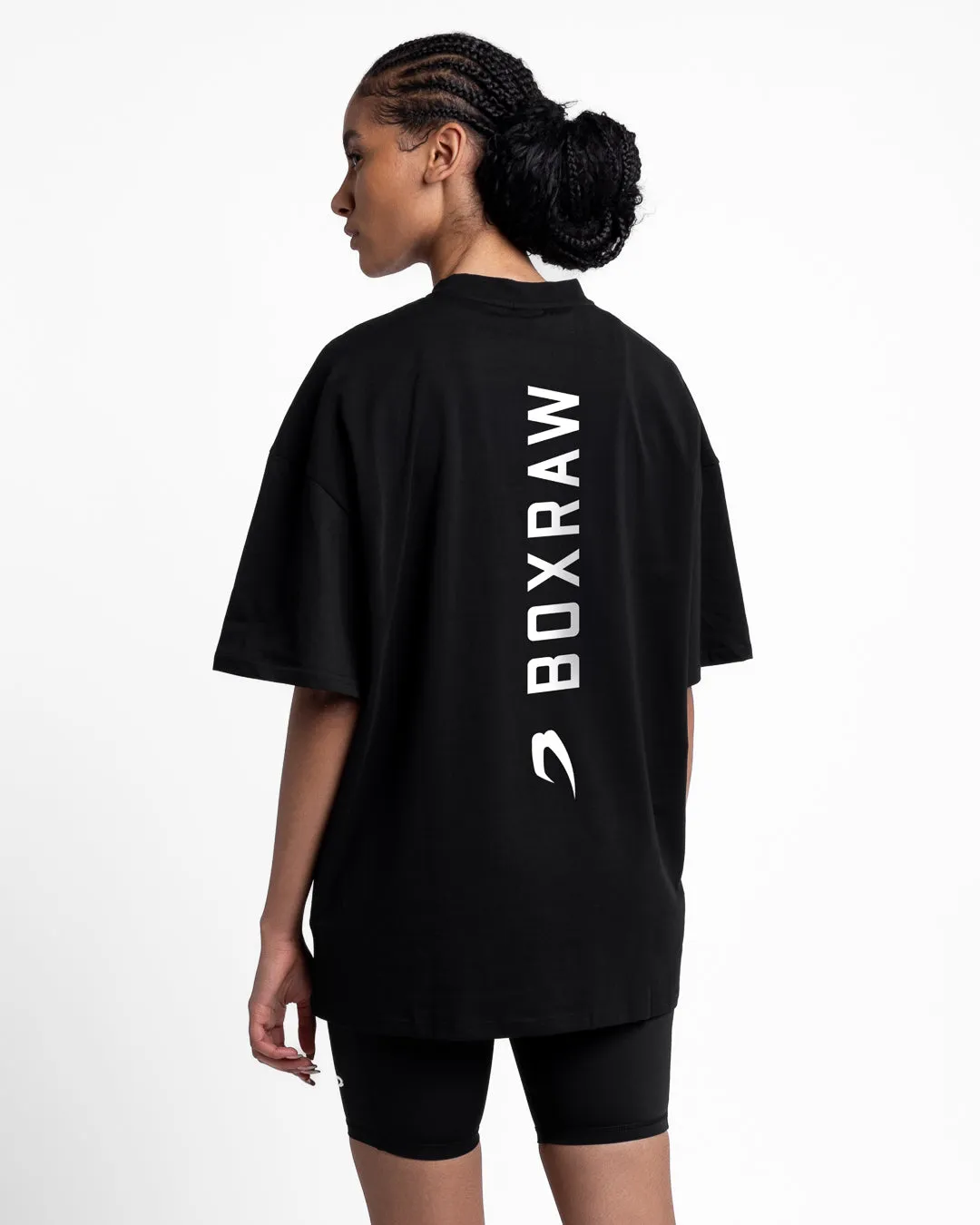 Icon Fit Gentle Glow Lineal Oversized T-Shirt - Black