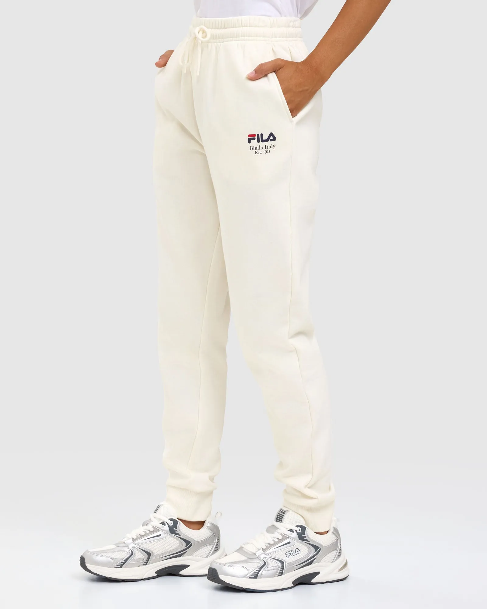 Classic Elegance Tagless Labeling Fila Unisex Florence Coconut Trackpants