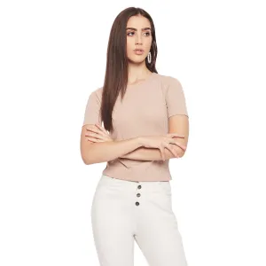 Rugged shoes Madame Keyhole Detailed Beige Top