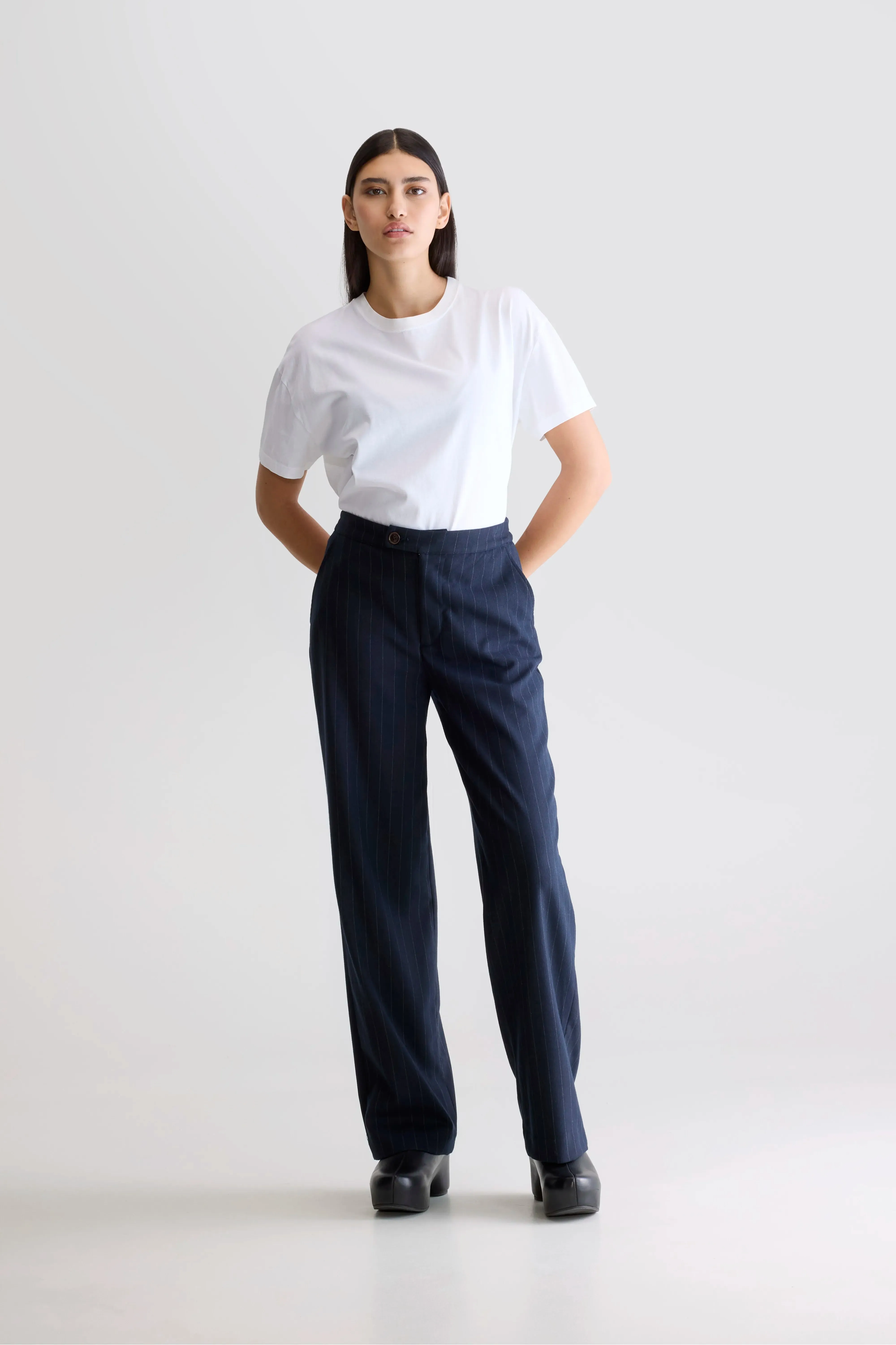 Tilla tailored trousers (252 / W / STRIPE A) Stylish Cut Core Style
