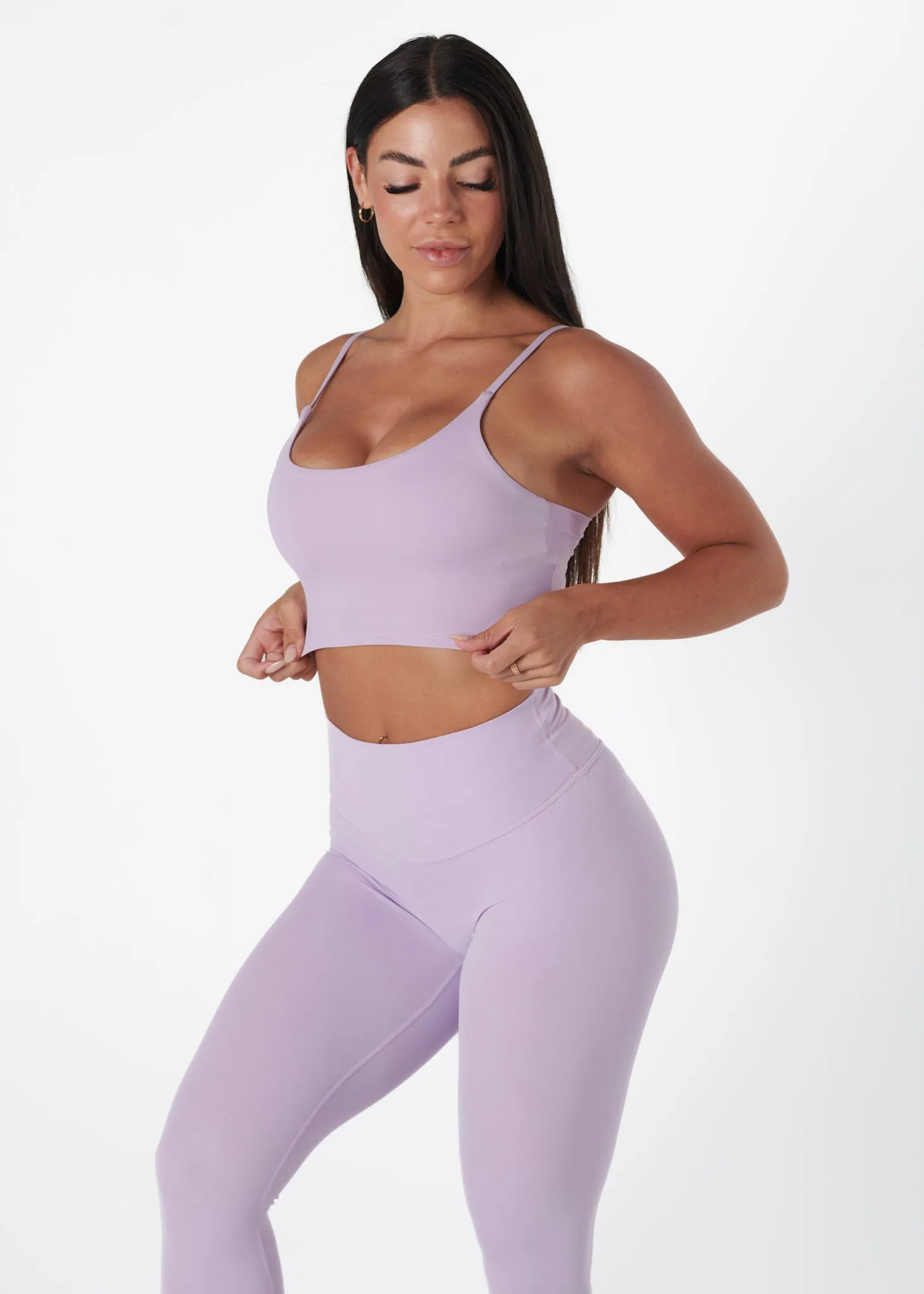 Lightweight Material PERFORMANCE CROP - ORCHID