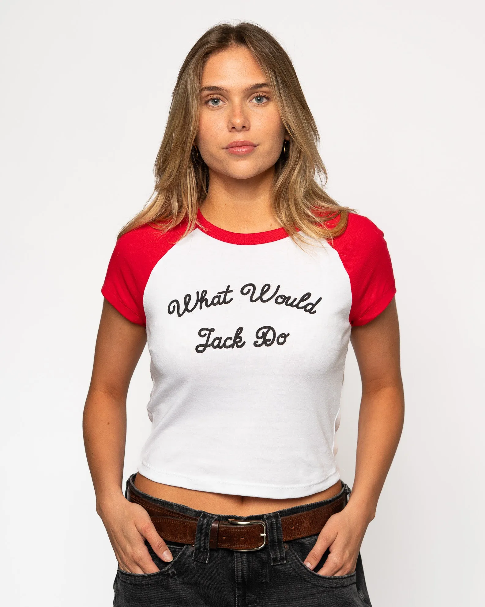 Adjustable Hem Travel Friendly What Would Jack Do S/S T-Shirt