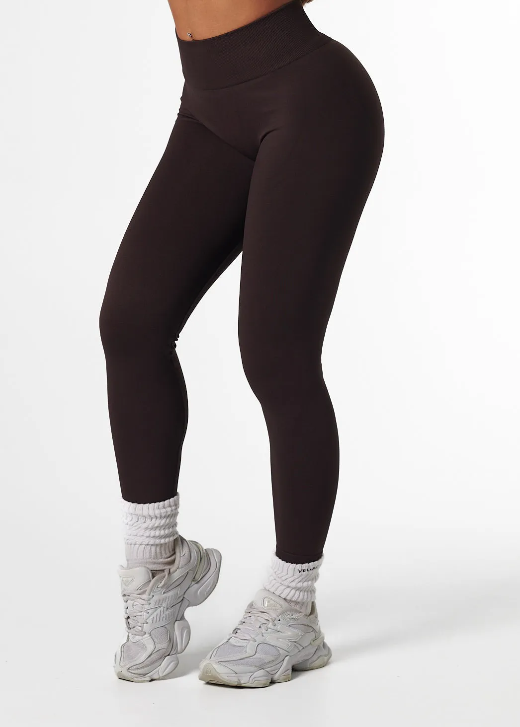 Move Control SIGNATURE SCRUNCH LEGGINGS - ESPRESSO