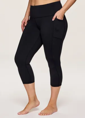 Plus Tech Flex Ultra Hold Capri Cold Weather Sleek Active Wear