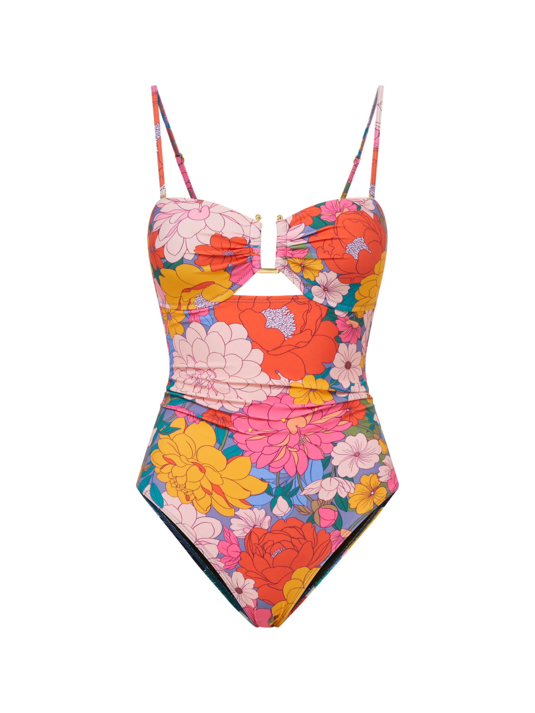 Drag Resistant Texture Juliette One Piece In Zinnia Fields