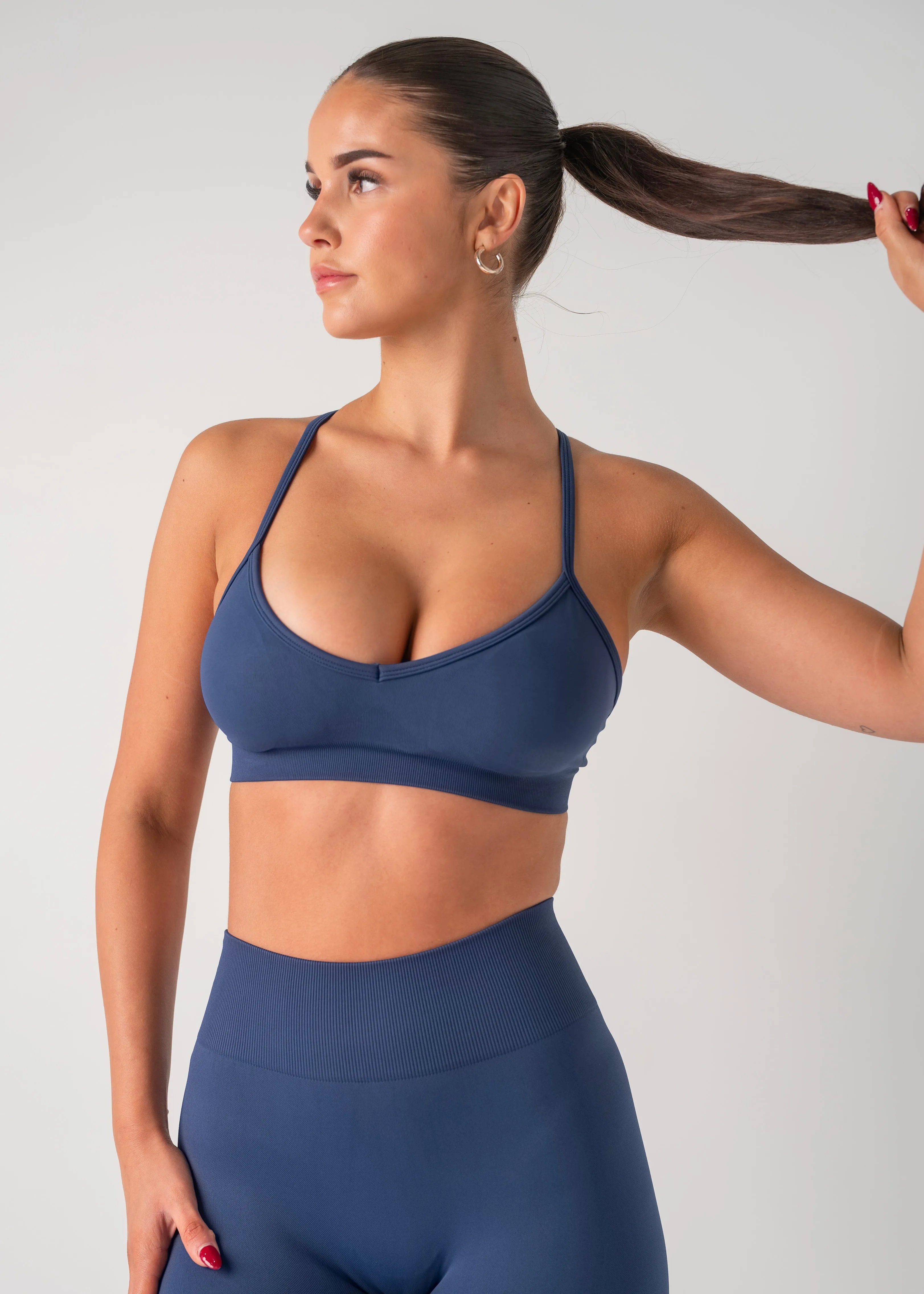 Long fit seams Arch support SIGNATURE BRA - DEEP BLUE