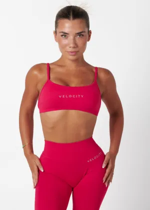 V SCULPT BRALETTE - CHERRY Wireless Support System