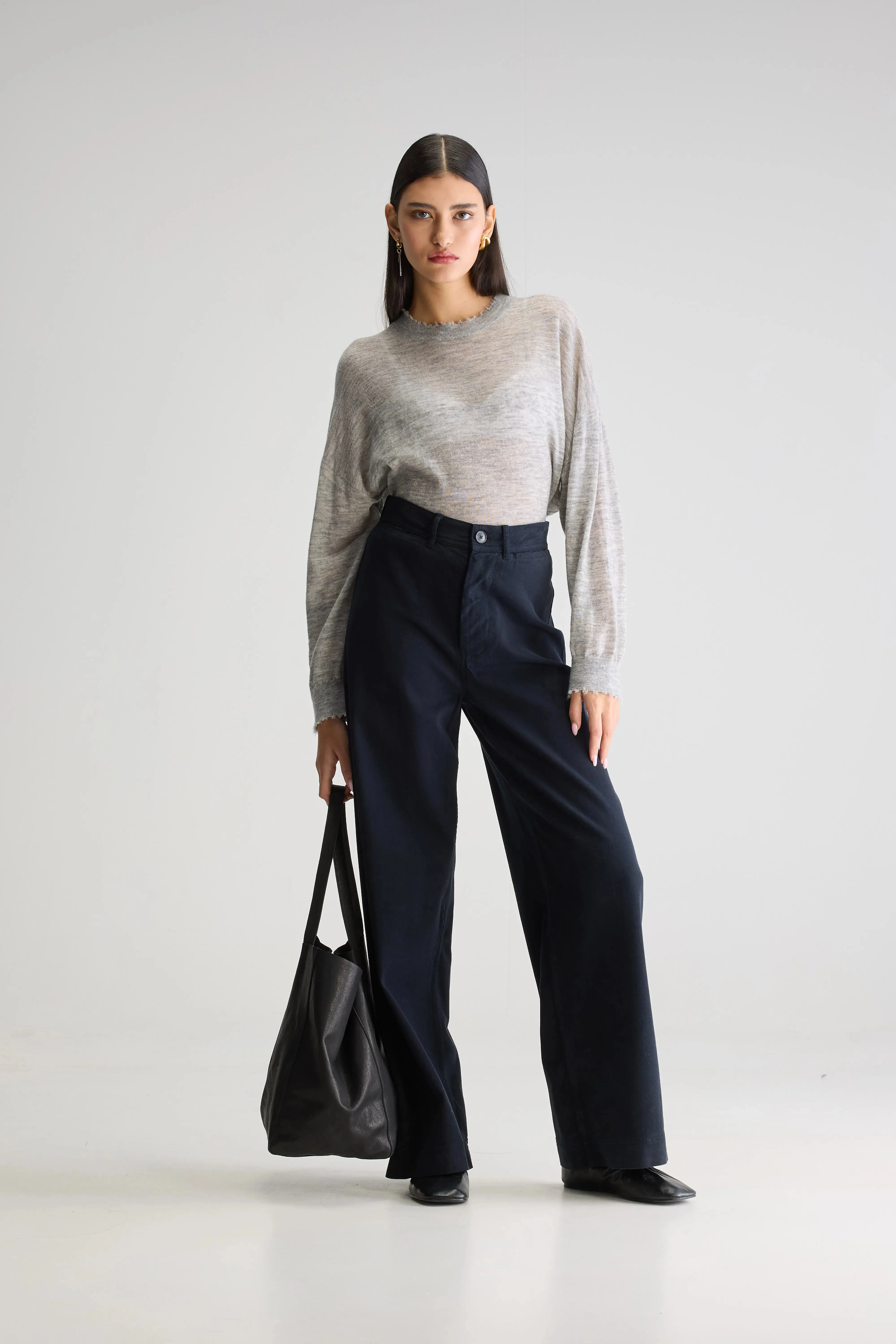Soft Structure Lottie wide trousers (252 / W / NAVY)