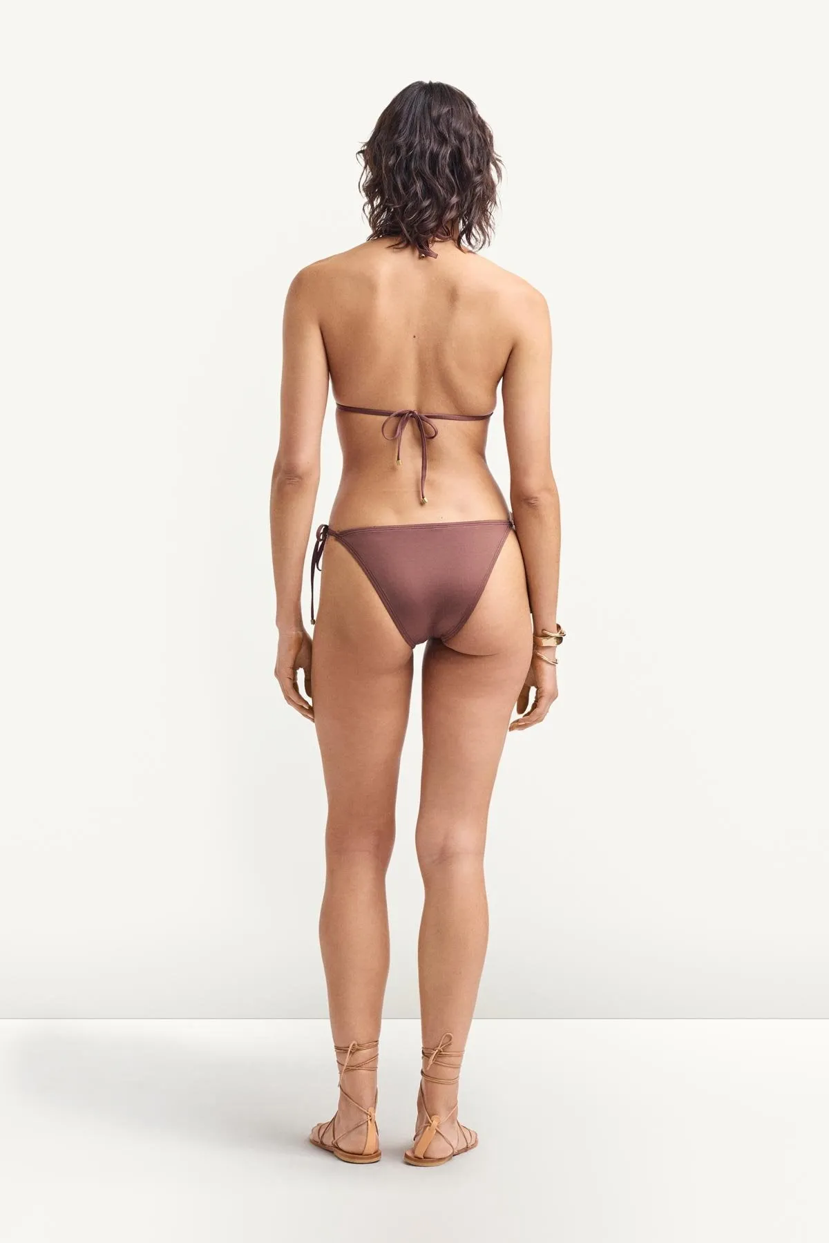 Comfort Fit Lining Reinforced Seams Gia Triangle Top - Mocha EcoLux