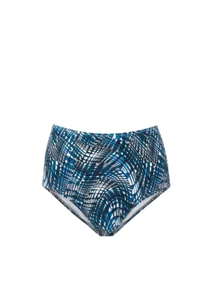 Non Slip Grip Technology Rounded Seam Technique Classic High Waist Bottom Abstract Wave