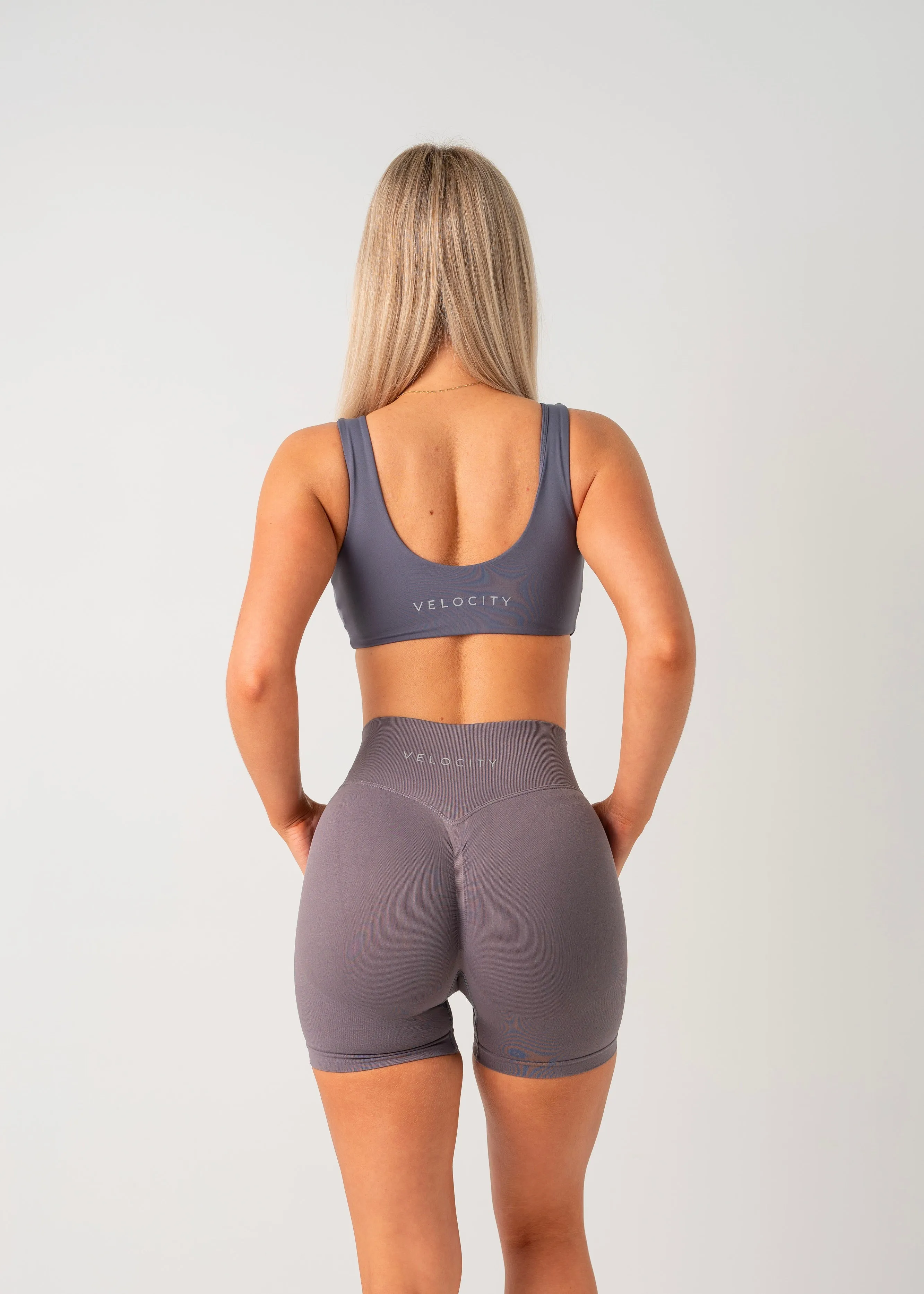 Blended materials High-intensity workouts BALANCE BRA 2.0 - INK GREY