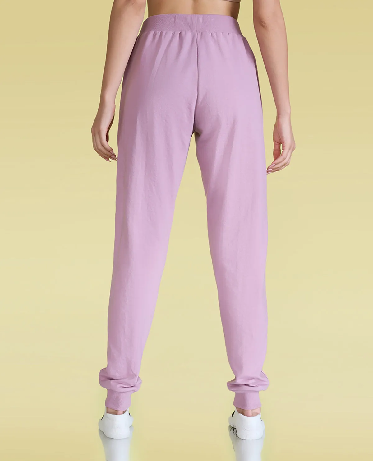 DoubleLayeredHem Outdoor Layer High Waisted Cotton Dance Joggers