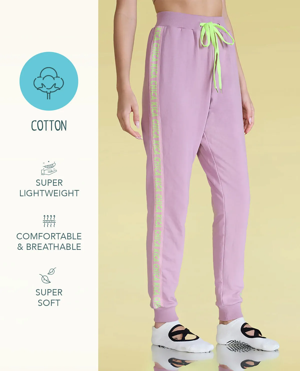 Tagless Labeling Quick Pack High Waisted Cotton Dance Joggers