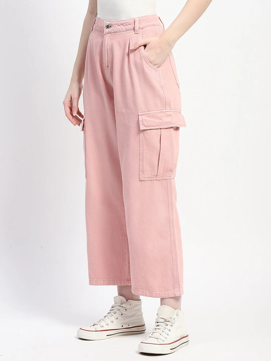 Zip-off legs Madame Relax Fit Pink Cargo Pants