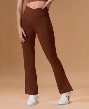 Criss-Cross Flare Pants in Second SKN Versatile Comfort Wear