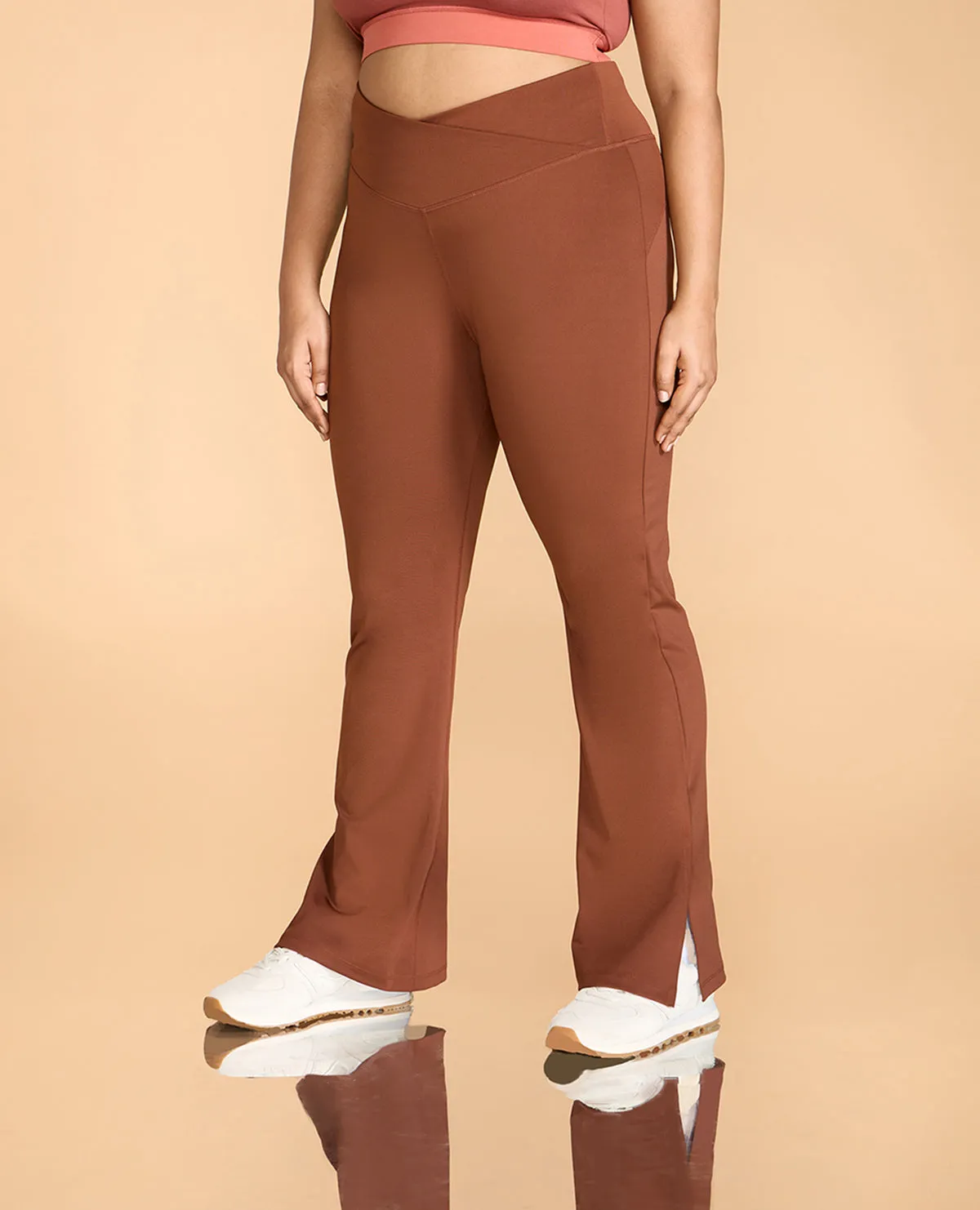Freedom Motion Criss-Cross Flare Pants in Second SKN