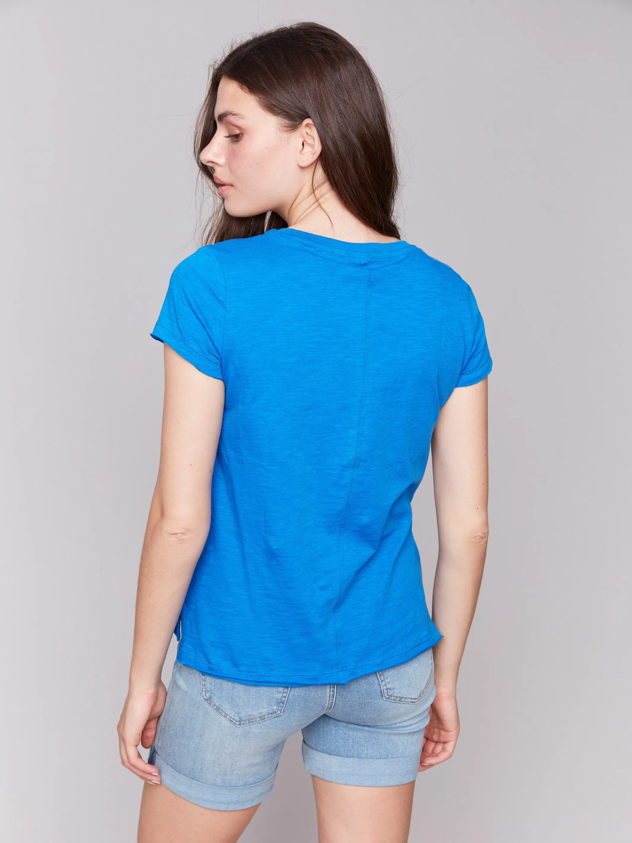 Classic Design Outdoor Comfort Organic Cotton Slub T-shirt - Coastal