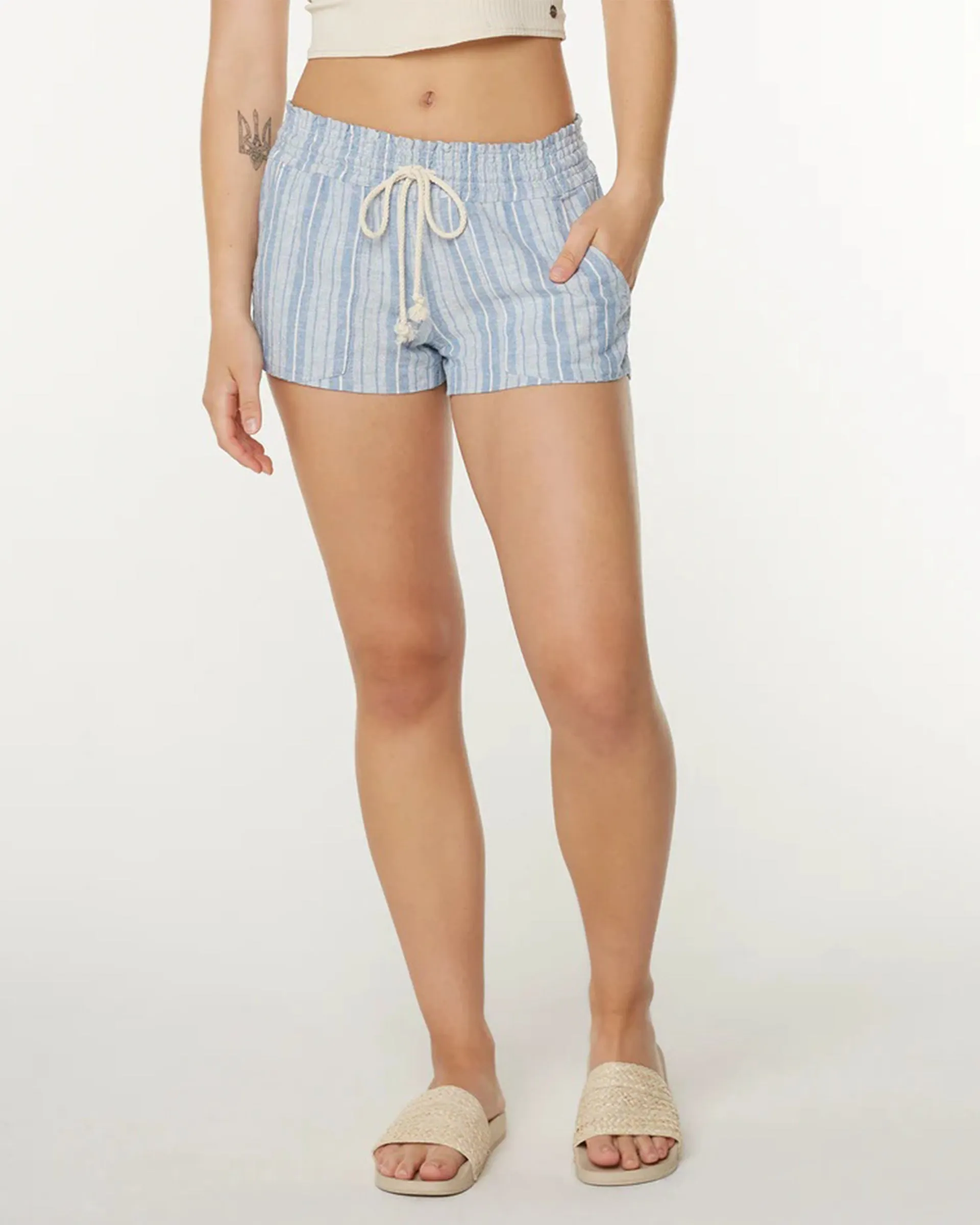 energetic look Oceanside Striped Short - Riviera Indigo Lisbon Stripe