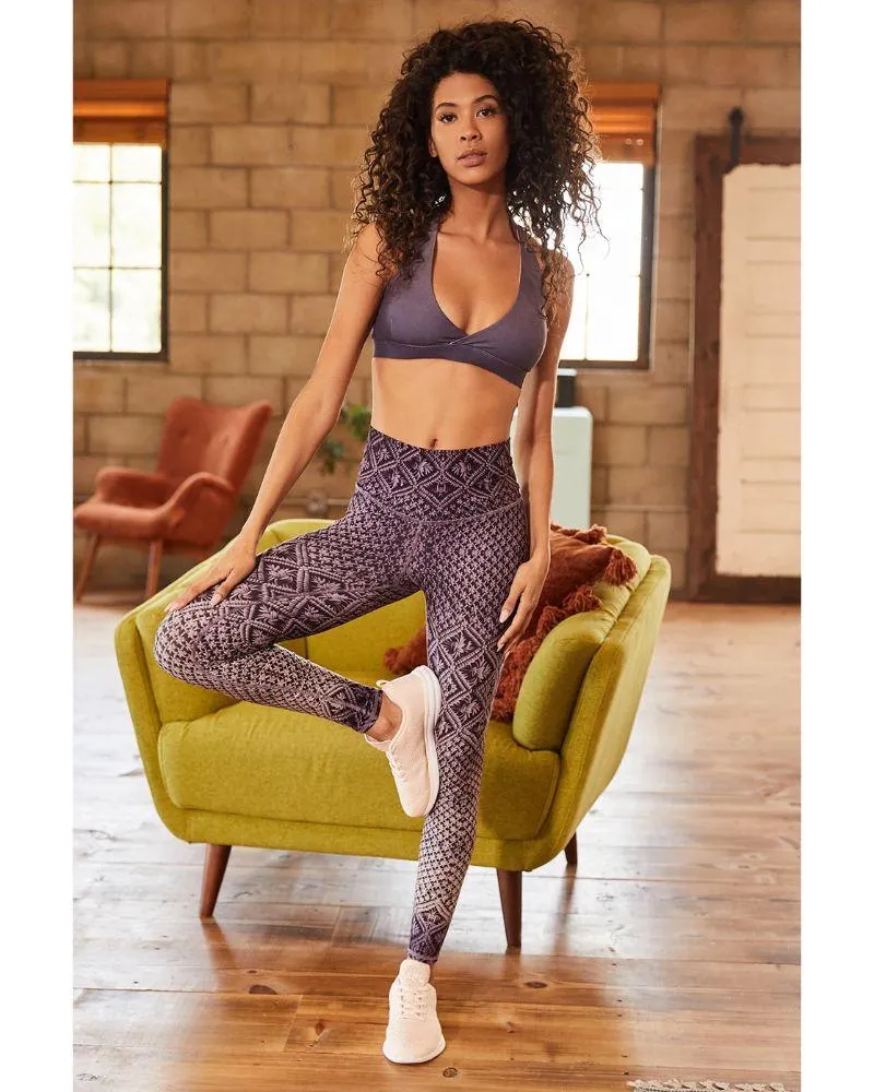 Niyama Sol Macrame' Amethyst High Waist Legging Sweat Control