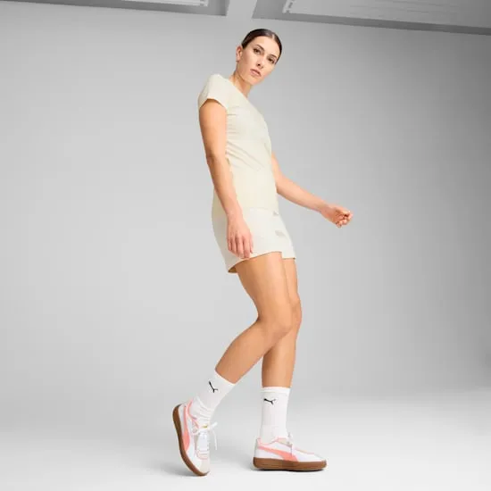Sustainable Fibers Eye-Catching Puma Women's Essentials Elevated No Dye Beige Tee