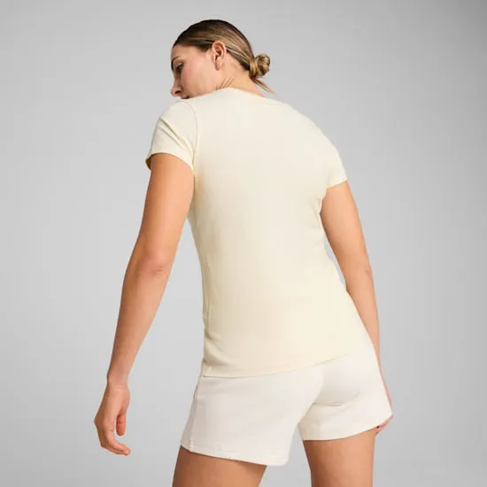 Summer cool Puma Women's Essentials Elevated No Dye Beige Tee