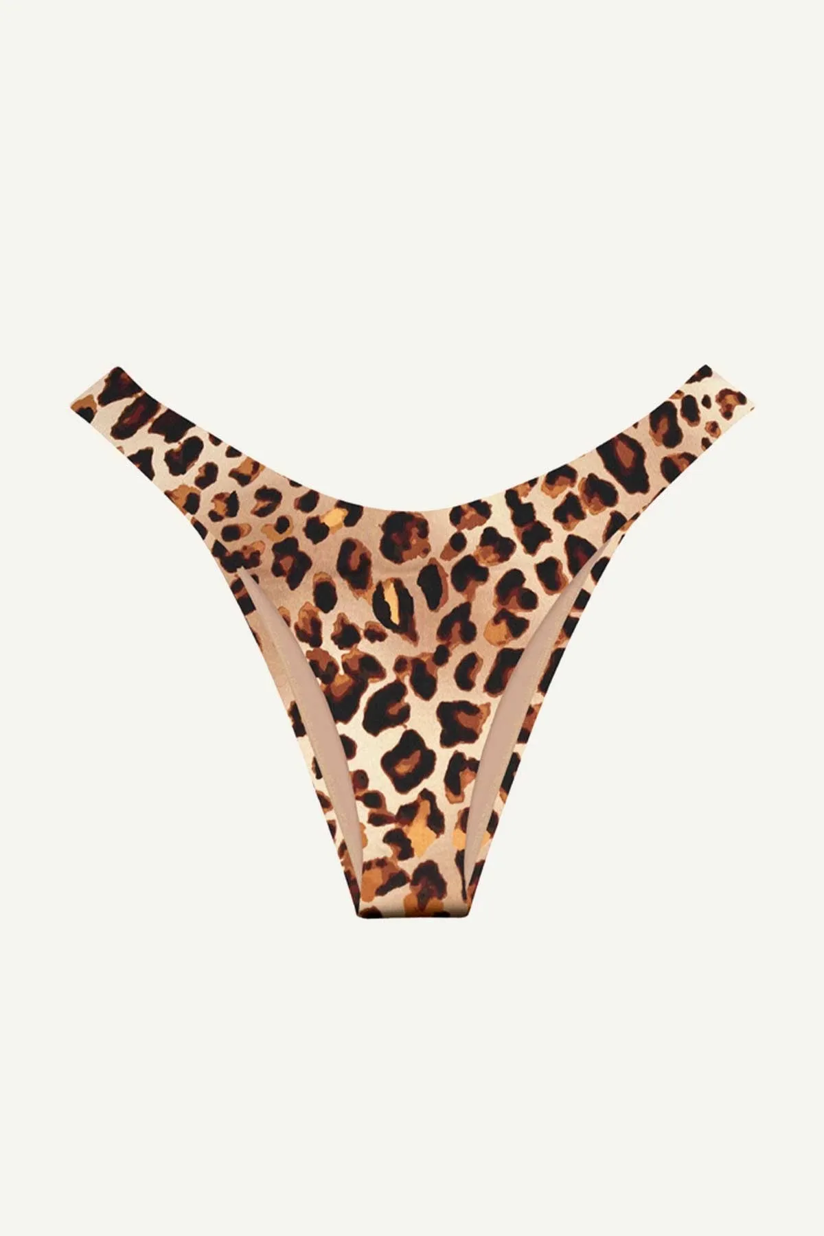 California High Leg Bottom - Lux Leopard EcoLux BT Flat Lock Stitching