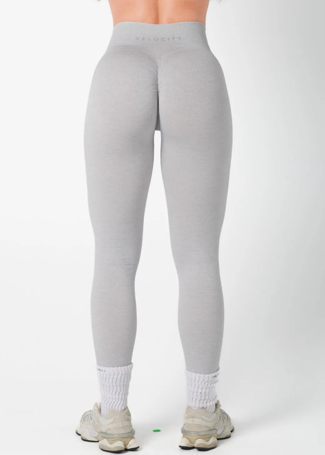 Slim Stretch Fitness Lover Cycling Trip LUXE SCRUNCH LEGGINGS - CLOUD