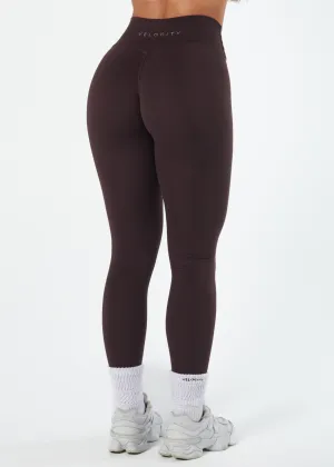 SERENE INVISIBLE SCRUNCH LEGGINGS - COCOA All Day Comfort