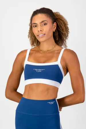 Burnt x You Sports Bra - Navy Breathable mesh panel