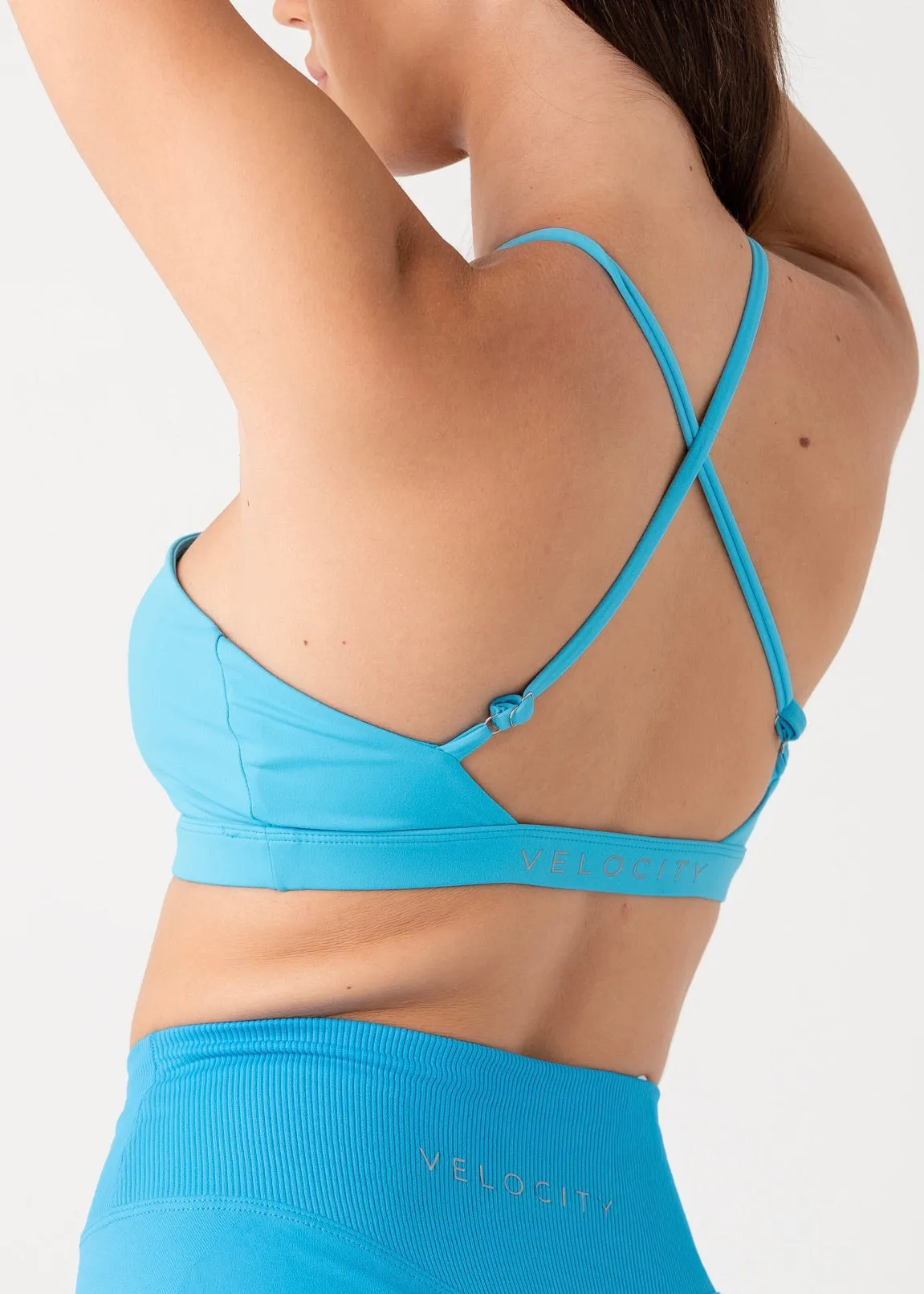 Eco Friendly Textile CROSS OVER BRA - CYAN