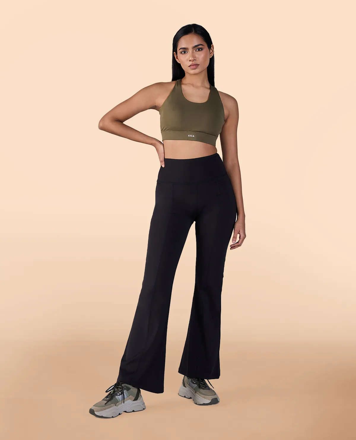 SmoothZipper Formal Flare Pants in Second SKN Black