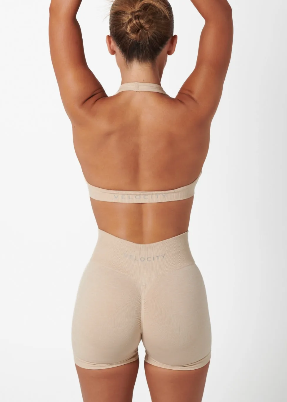 Organic activewear LUXE HALTER - SAND