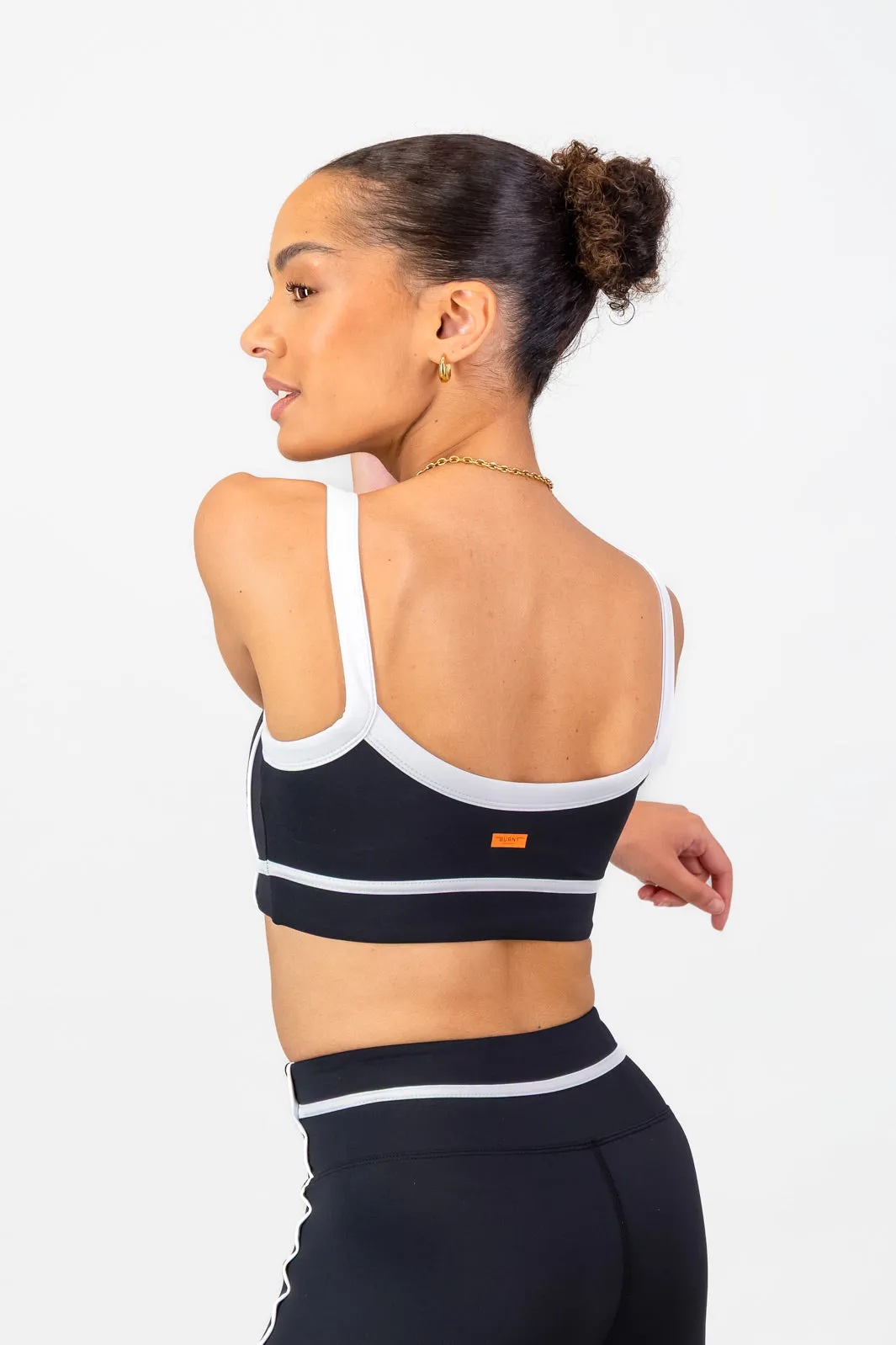 Comfortable Fabric Training Sessions Stella Sports Bra - Black