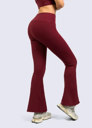Non-Restrictive Fit PANT FLARE BASIC DARK RED
