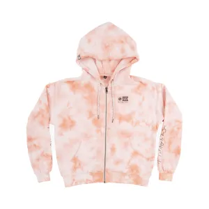 product tribal energy Alpha Zip Hoody - Peach Tie-Dye