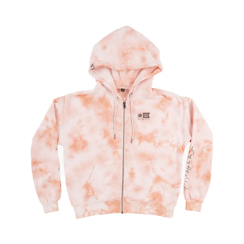 product tribal energy Alpha Zip Hoody - Peach Tie-Dye