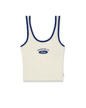 Adaptive Compression Brixton x Ford Banner Ringer A-Tank Top - Wimbledon White