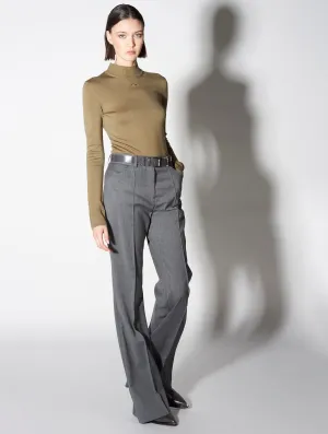 Grey stretch wool flared trousers NonRestrictiveCut