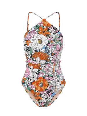 Daphne One Piece Tropical Garden Adjustable Strap Tension Active Fun