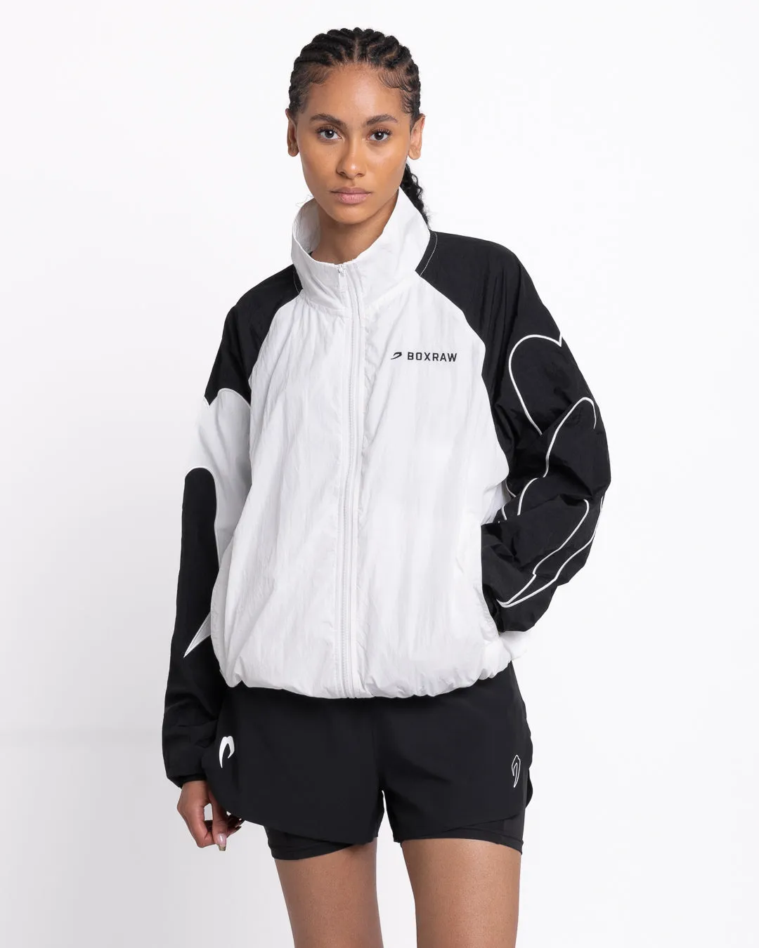 Tunero Track Jacket - White/Black Fame Glow