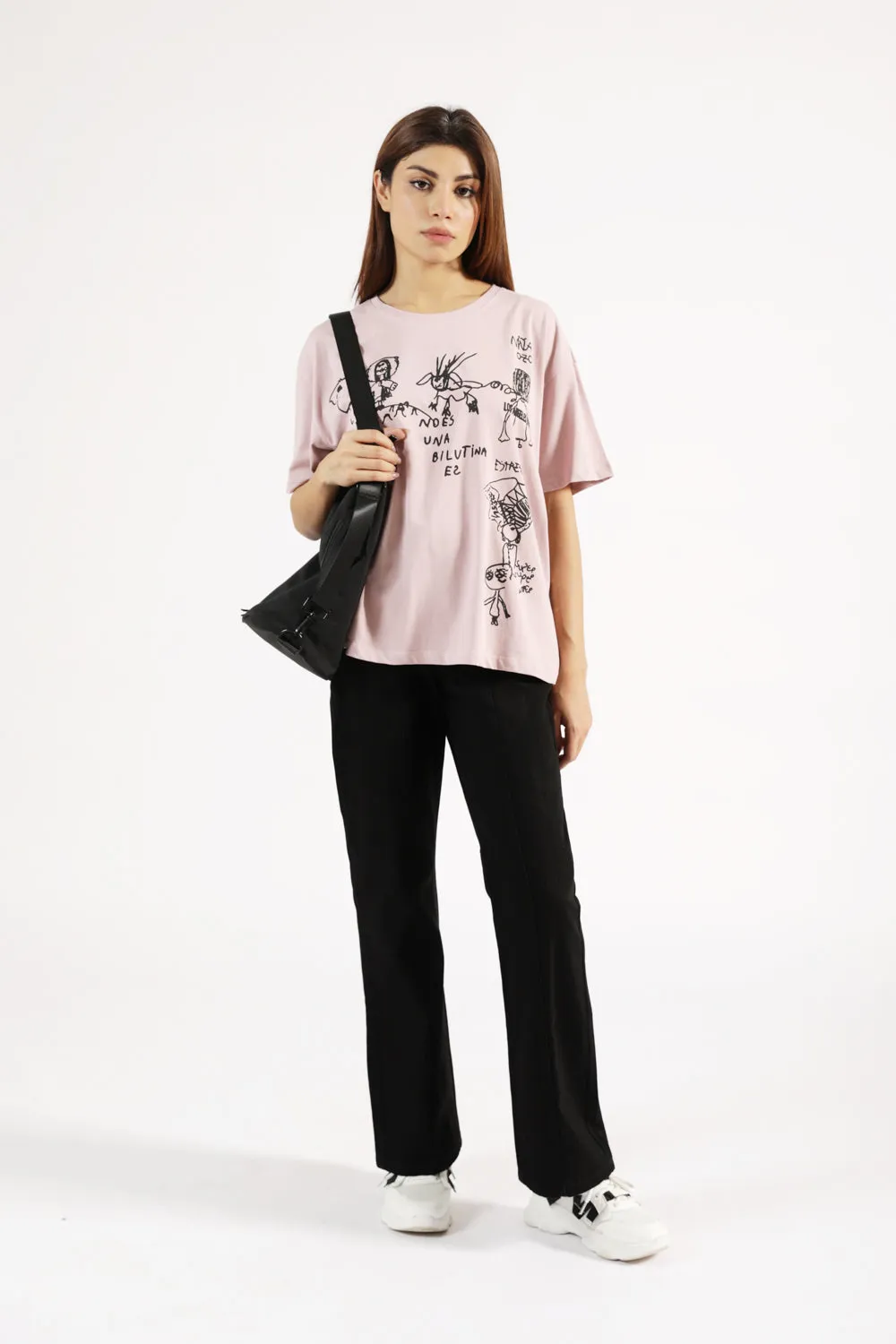 ShapeRetentionCloth ComfortWaistband GRAPHIC OVERSIZED TEE