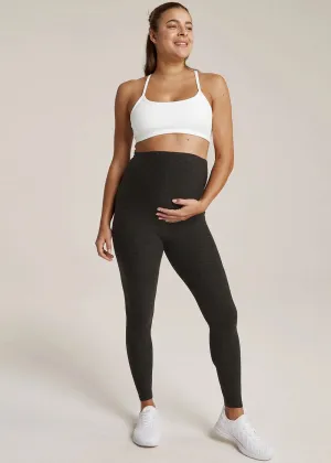 Beyond Yoga Love The Bump Maternity Midi Legging - Darkest Night OdorControlClothing Reflective Safety Accents