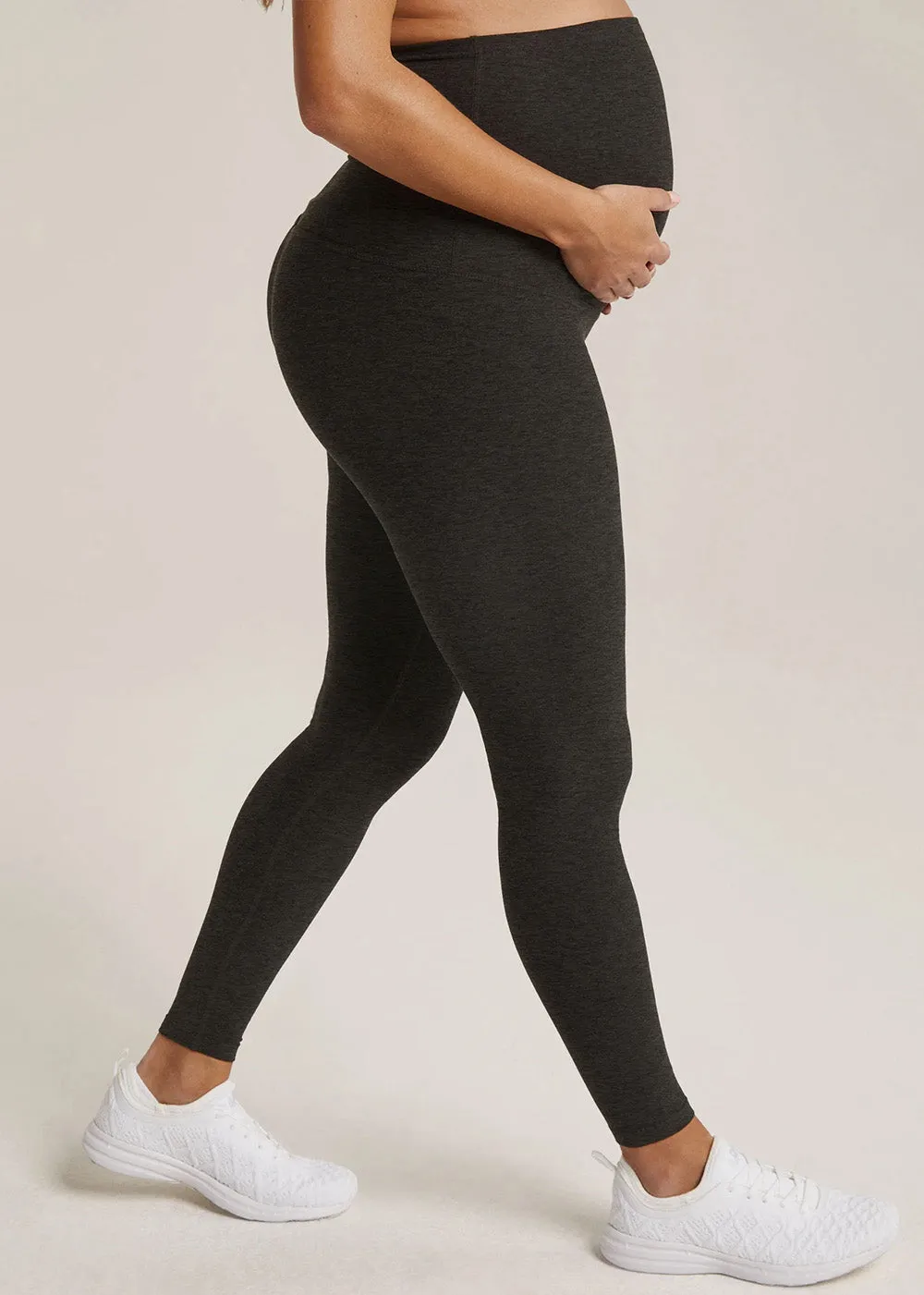 Fashion Forward Beyond Yoga Love The Bump Maternity Midi Legging - Darkest Night